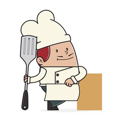 Cartoon illustration of a Chef