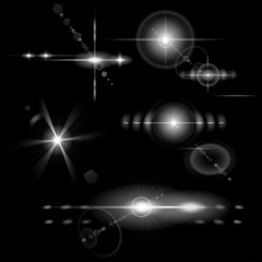 Transparent monochrome lens flares
