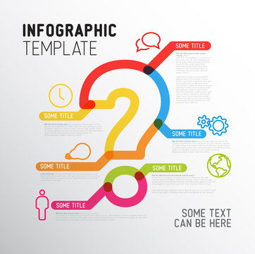 Vector Question Mark Infographic report template