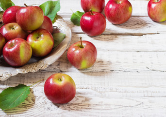 Fresh harvest of apples.Nature fruit concept.