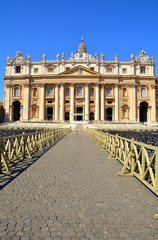Obraz premium Waiting the pope in the vatican city, Rome