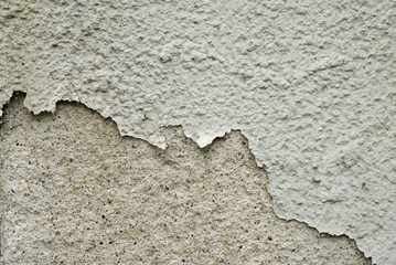 Textur, abblätternde Farbe weiß auf Beton