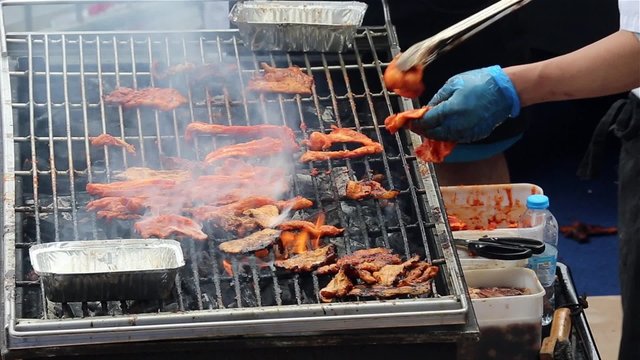 Summer BBQ Grilling pork, Grilling marinated pork, Korean Style

