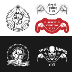 Street fighting club emblems
