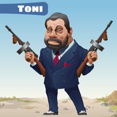 Fictional cartoon character - bandit Toni