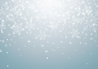 Abstract Christmas Background with Snowflakes