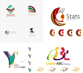 Letter business emblem collection