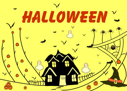 Halloween decorative vector illustration