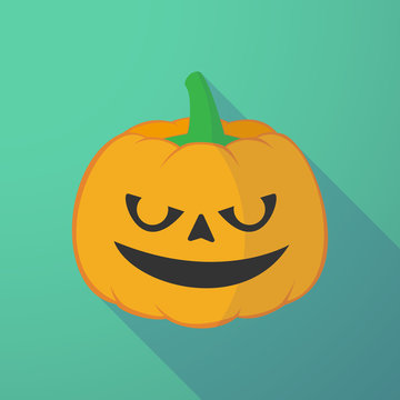 long shadow halloween pumpkin