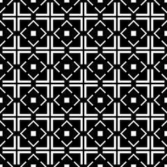 Seamless black and white decorative background with squares