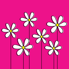 flowers background with pink color suitable for wallpaper, greeting card, and cute presentation background