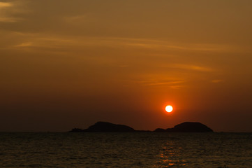 Sunset above mountain