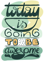 Postcard with grungy hand drawn lettering.