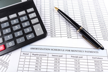 Amortization schedule documents