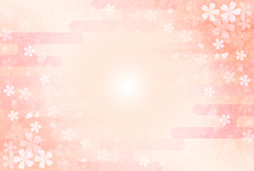 桜　年賀状　背景