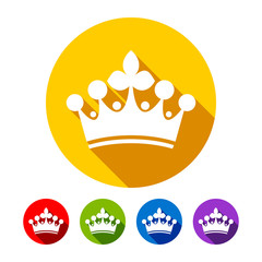 Simple Royal Crown Flat Icons