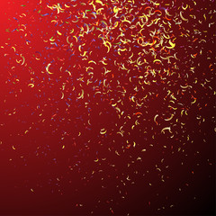 Red Background with Confetti