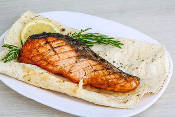 Grilled salmon