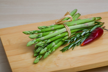 Raw asparagus