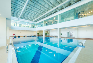 Indoor swimming pool in healthy concept