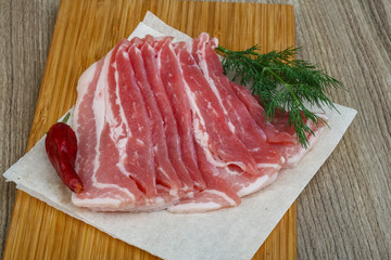 Fototapeta premium Raw bacon