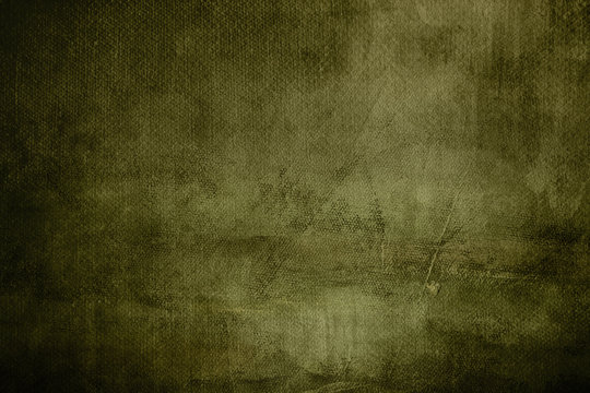 abstract green background on canvas texture