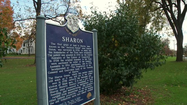 Historic sign for Sharon CT