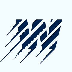 W letter logo design template.