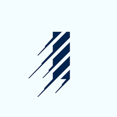 I letter logo design template.