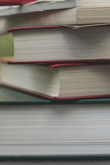 pile of books close up