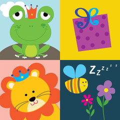 Cute animal design vector illustration. Can be used for Greeting card, invitation,EPS 10 and hi-res jpg included 