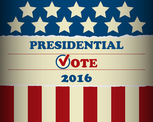Fototapeta na wymiar USA 2016 Presidential Vote - template