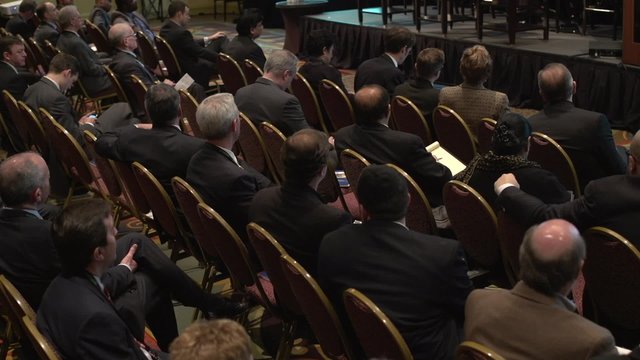 Business professionals in audience