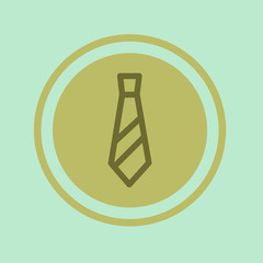 Vector illustration of a tie in the circle icon