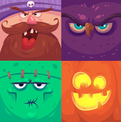 Happy halloween. Set of  Halloween characters