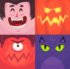 Happy halloween. Set of  Halloween characters