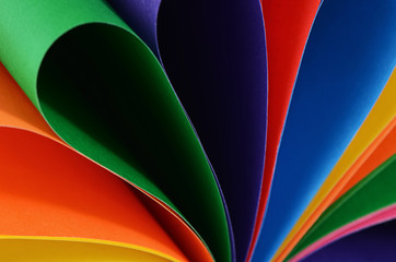 Set of a color paper close up