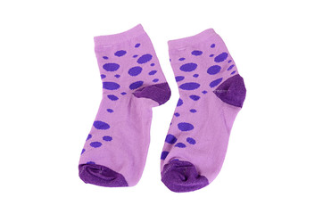 Children's socks isolated on white background