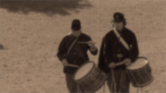 Vintage battle marching