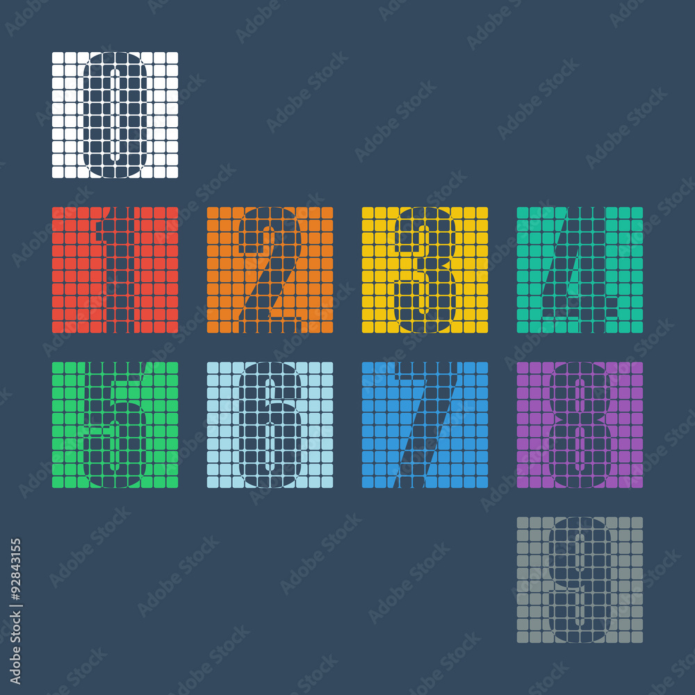 Poster numbers set. design vector illustration.