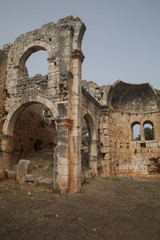 Fototapeta na wymiar Roman ruins in Kizkalesi, Turkey