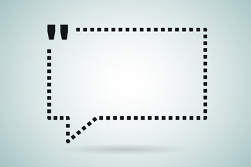 Quote blank template bubble empty design