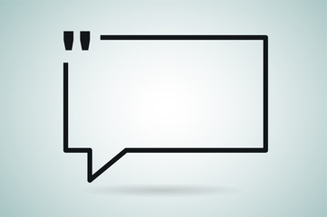 Quote blank template bubble empty design