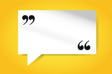Quote blank template bubble empty design