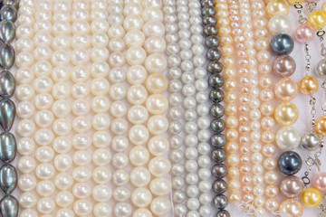 Fototapeta na wymiar Pile of pearl on the background
