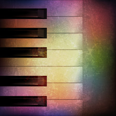 abstract grunge background with piano