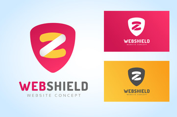 Abstract Z character vector logo monogram icon business card