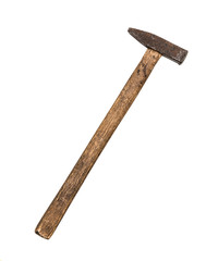 Old hammer isolated