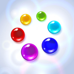 Multicolored drops