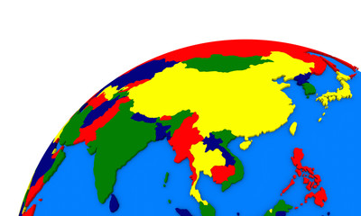 southeast Asia on Earth political map